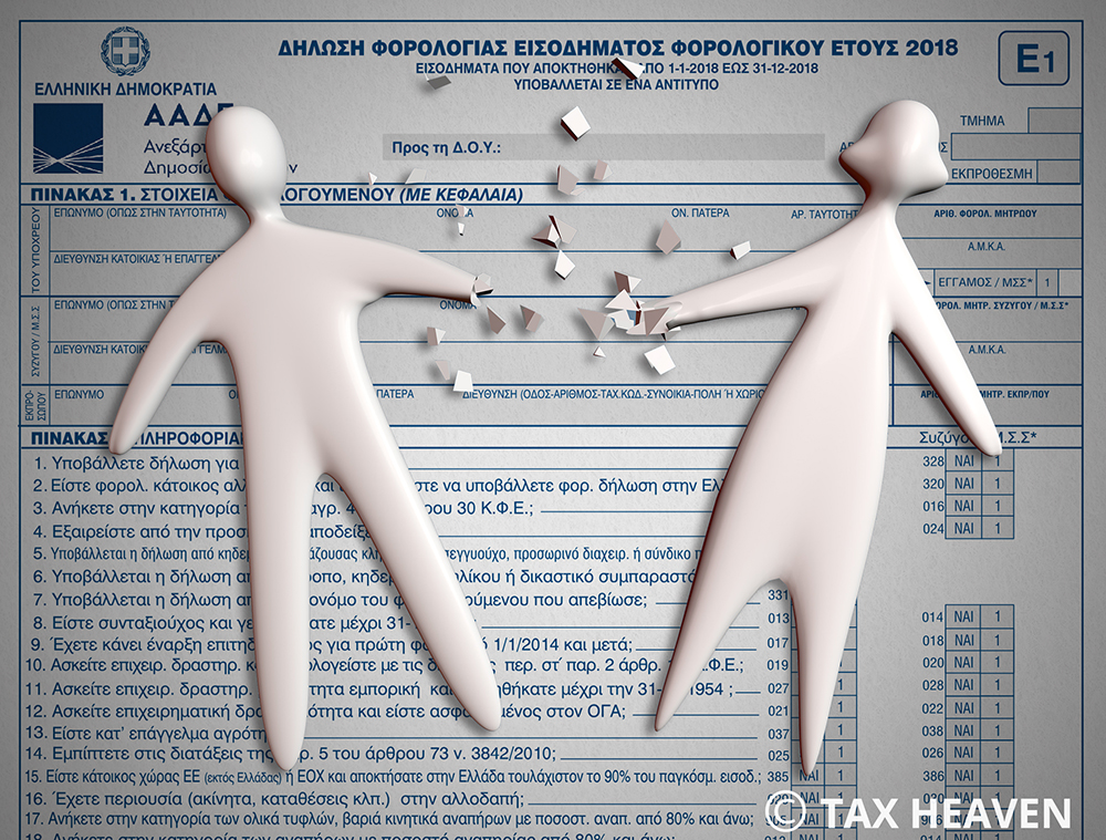 Χωριστές δηλώσεις συζύγων: Παράταση έως 6.5.2021 της δυνατότητας επιλογής.